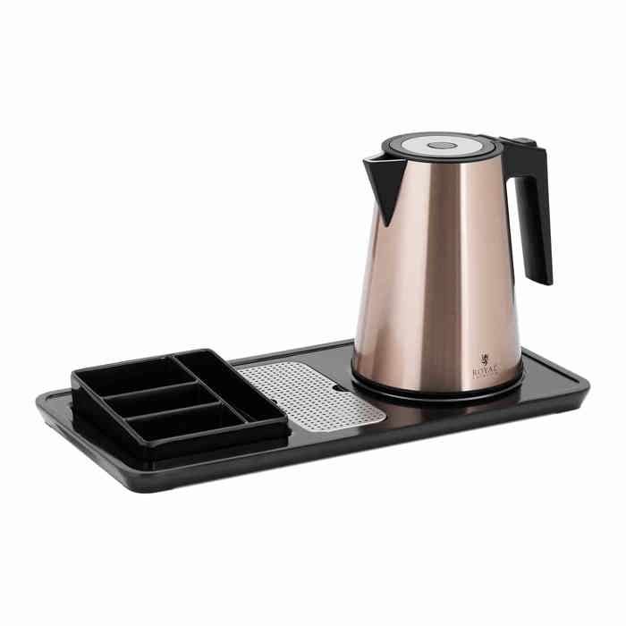 Plateau De Courtoisie Haut De Gamme Avec Bouilloire Inox Or 1,2 l 1 800 W