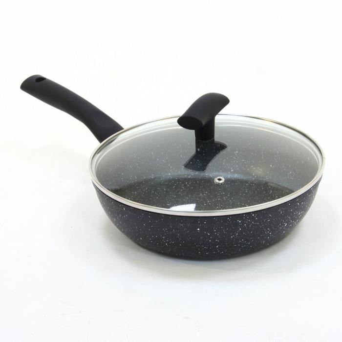 Sauteuse 24 cm aluminium forgé tous feux Autres Noir