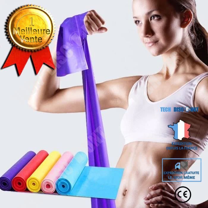 TD® Bande Élastique de Résistance- Fitness Équipement d'Exercices pour Fitness, Yoga, Entrainement Crossfit, Musculation Violet