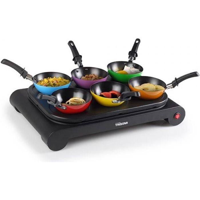 Tristar Ensemble de wok 1000 W Noir