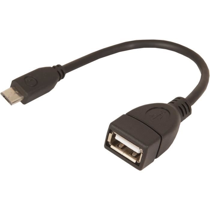 URBAN FACTORY Adaptateur USB - Micro-USB Type B (M) pour USB (F)