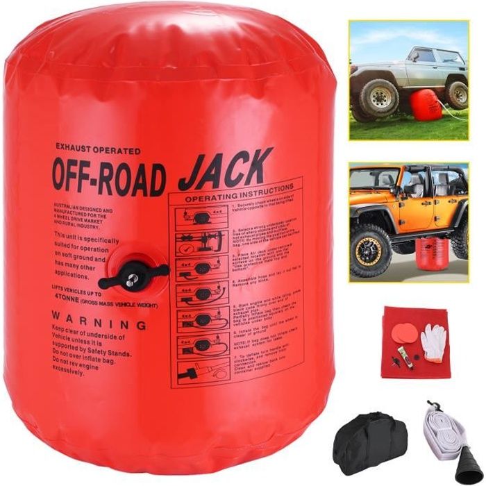 Cric Gonflable Pneumatique - VEVOR - 4T - Air Jack 4 Tonne Lift Capacity Protective