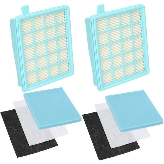 Wessper Lot de 2 : Kit de Filtres pour Les Aspirateurs Philips PowerPro Active et PowerPro Compact (Alternative à FC8058 01)
