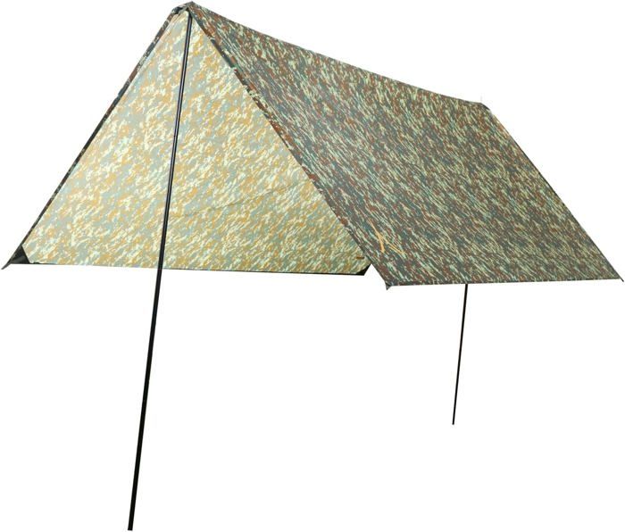 Pure Hang Bâche Camouflage 3x3 M - Tarp Ultra Léger 1050 G - 19 Points De Fixation - Imperméable 2000 Mm - Protection UV Et Pluie - Kit Complet