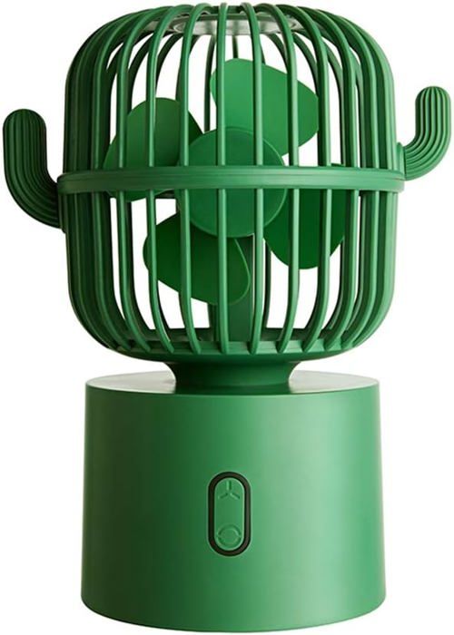 Ventilateur personnel petit ventilateur de bureau USB mini table portable Cactus rotation automatique à 80 degrés ventilateurs - Aveki