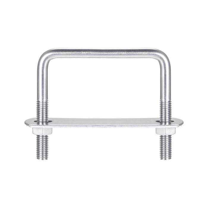 U-Boulon Carré 62 Mm De Largeur Interne – Longueur 160 Mm, Filetage M8, Avec écrous, Neuf