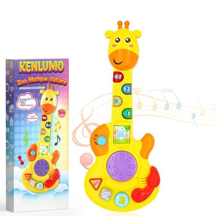 Guitare Classique Enfant Bontempi Plastique - 6 Cordes Métalliques - Médiator Inclus - 55 Cm