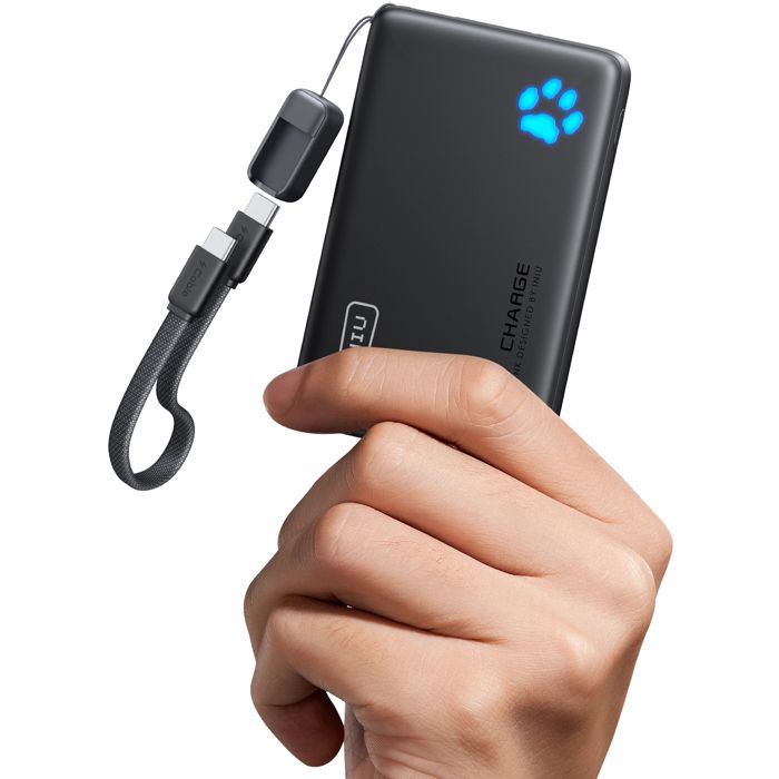 Batterie Externe 10000mAh 22.5W - Ultra Fine, 3 Sorties, USB-C, Charge Rapide, Pour IPhone, IPad, Android