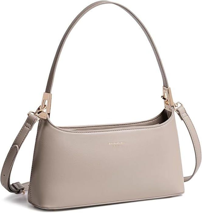 David Jones - Sac Bandoulière Femme Multipoche - Besace Sacoche Gra Sac A Main Porte Epaule Simili Cuir Poche Multiple Zi Amz B0cc