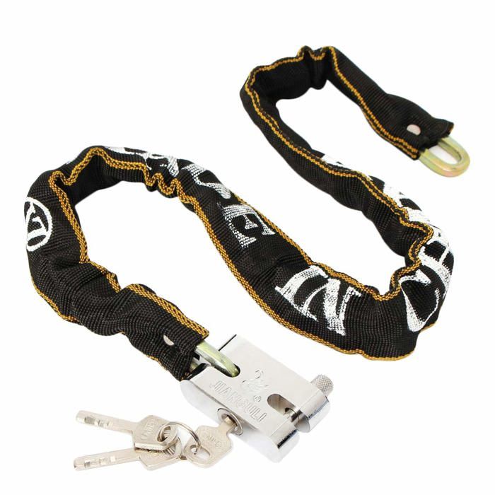 Antivol à Chaîne De Vélo, Antivol Avec Clés Pour Vélo, Fauteuil Roulant, Moto, Scooter De