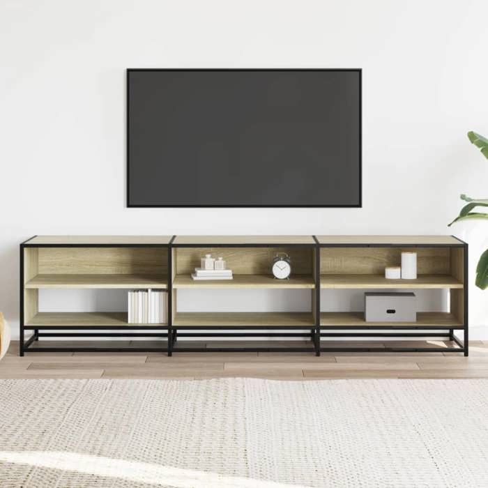 Meuble TV/Hi-Fi - mango - chêne sonoma - 180x40x46 cm - bois dingénierie M1132