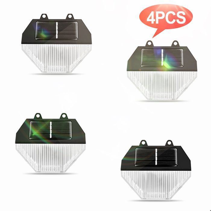 Jardin Lanterne étanche solaire4 pcs grand angle180°étancheslP44 2000Kpour deterrassejardinporche