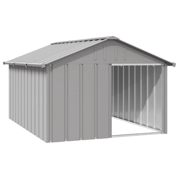 Comparer les prix de (Gris)Niche pour chiengrande maison de chien Gris 1165x153x815 cm Acier galvanisé 80384