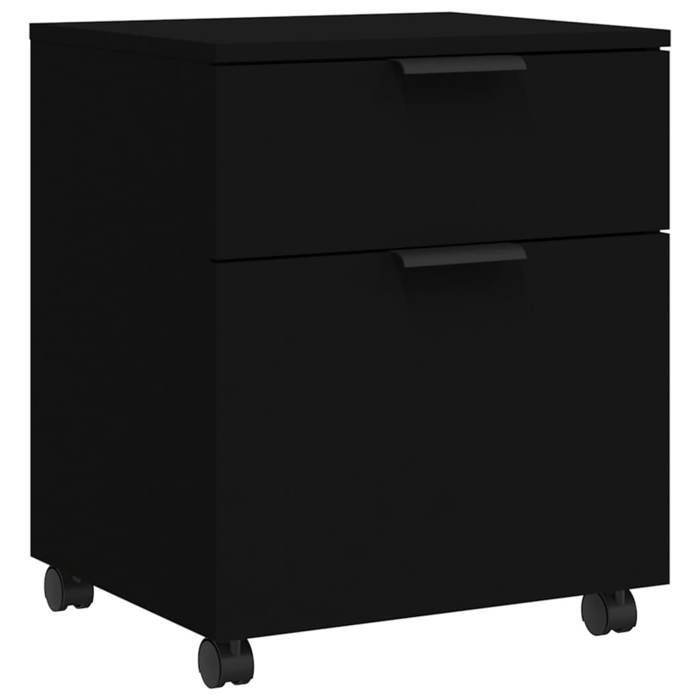 Classeur mobile avec roues noir 45x38x54 cm bois dingénierie--Mothinessto4891