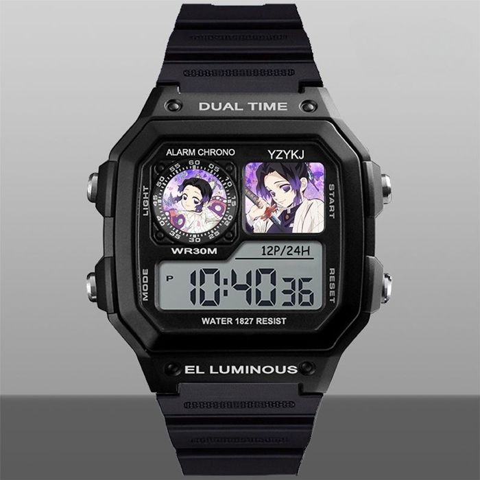 Montre Demon Slayer Shinobu – Montre digitale LED garçon fille