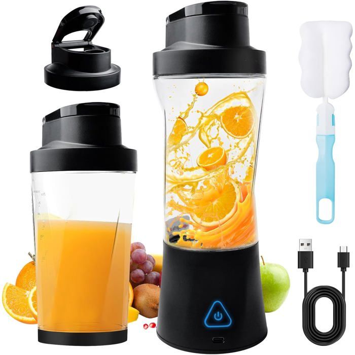 Blender Portable Smoothie Mixeur - Mini Blender Smoothie Avec Couvercle