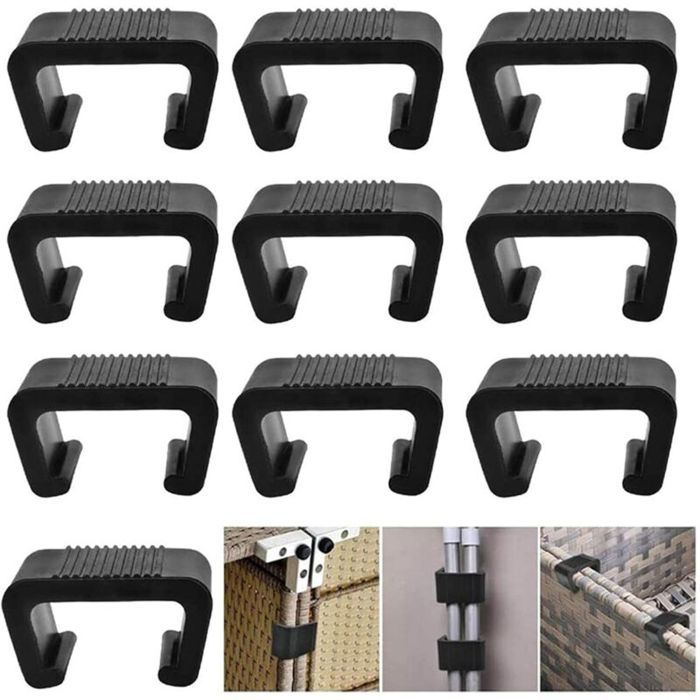 Raccords de meubles de jardin en polyrotin - MICH - Lot de 10 - 5.25 cm - Extra solides - Résistants à la chaleur