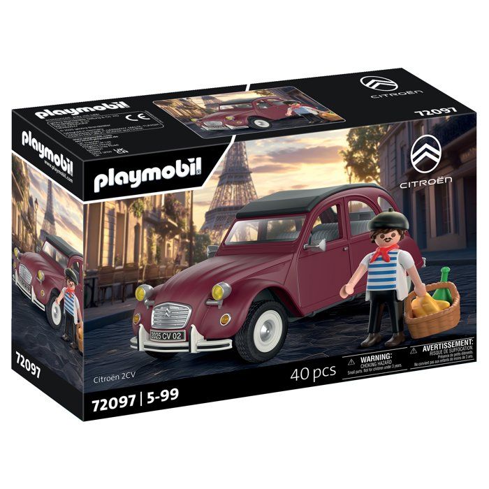 PLAYMOBIL 72097 Citroen 2CV Grenat Exclusif Classic Car Voiture de collection 40 pièces dès 14 ans