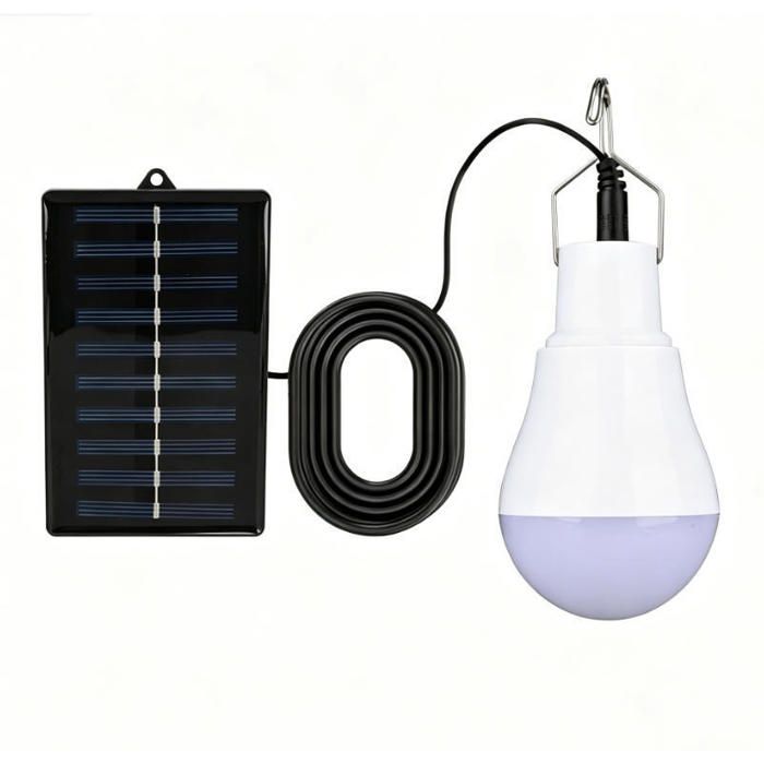 Lampe Solaire Lumière LED Ampoule Portable pour Eclairage Extérieur Randonnée Camping Tente de Pêche Randonnée Intérieur