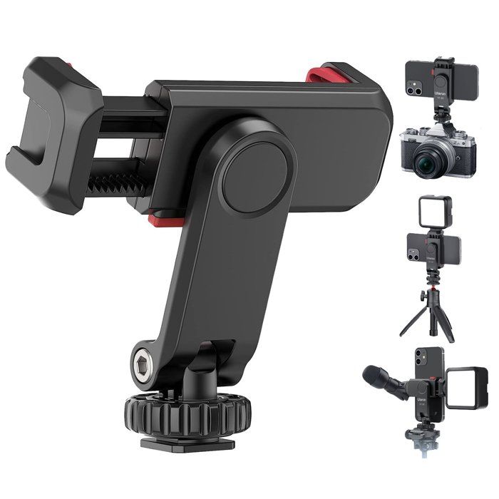 Adaptateur Trépied Smartphone Stabilisateur Smartphone avec 2 Chaussure Froide Support
