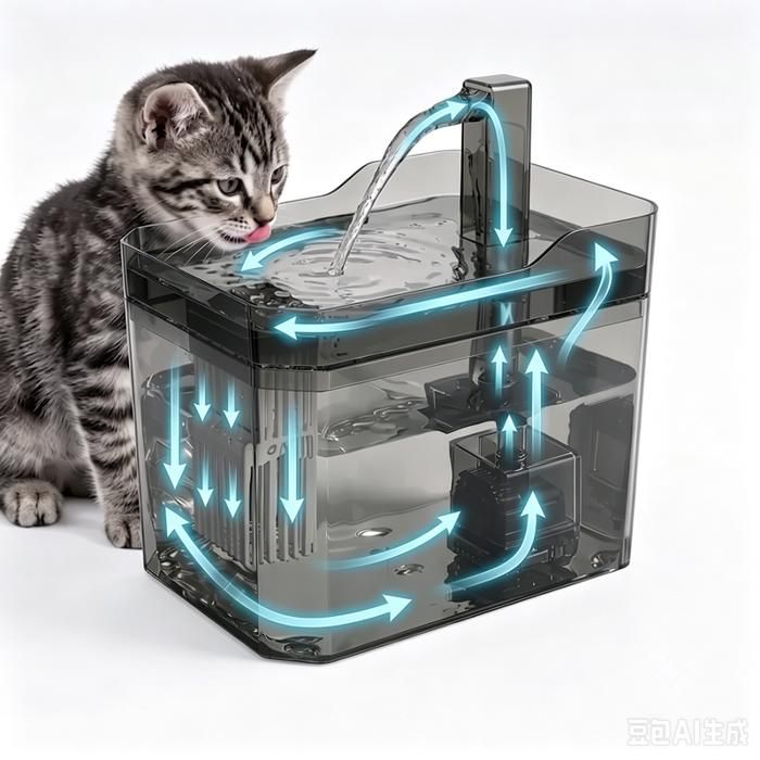 Fontaine à eau automatique pour chat chien circulation continue filtre multi-usages grande capacité Fontaine à eau automatique pour chat chien circulation continue filtre multi-usages grande capacité