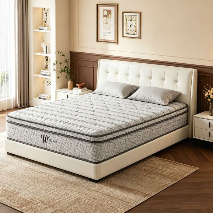 Matelas Mémoire de Forme 140x190 cm Épais 28 cm Soutien Optimal Soulage Les Douleurs Dorsales Sommeil Indépendant Respirant