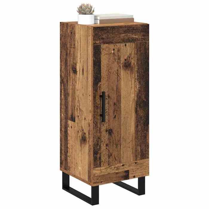 Buffet de rangement - vidaXL - Vaisselier Meuble Rangement - Bois ancien - Bois dingénierie et fer - 345 x 34 x 90 cm - 1 porte 9