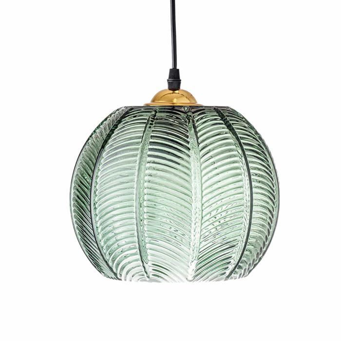 Suspension en Verre Vert Clair Abat-Jour Moderne éclairage de Plafond Art déco Lampe Salon Salle à Manger Chambre Cuisine îlot int