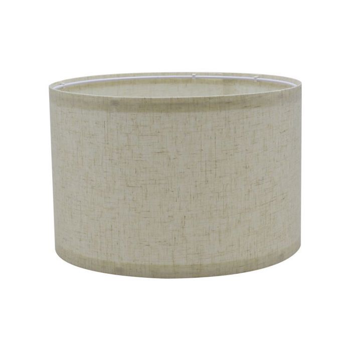 Abat jour en tissu tambour - Lin naturel Couverture rigide faite à la main - Lampe de table applique lampe de chevet lampadaire