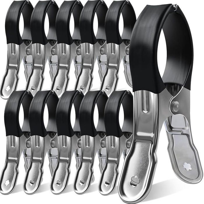 10 Pièces Pince a Linge INOX Grosse Pince à Linge Pince Serviette Pge Pince a Linge Exterieur Solide Pince à Linge Bc PINCE A LINGE