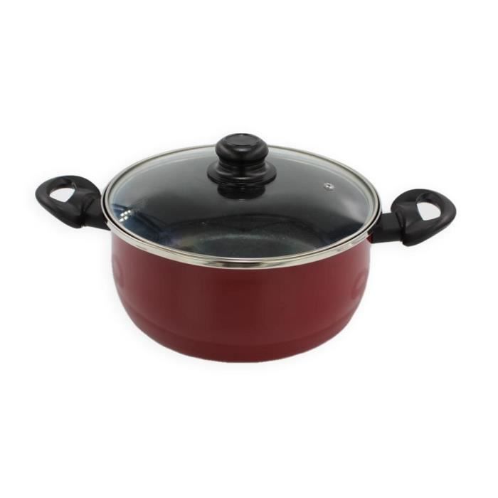Casserole Induction IPEA 18cm - Anti-adhésive Effet Pierre - Pour Lait, Soupes, Légumes - Poignée Thermorésistante