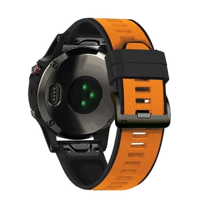 Bracelet De Montre Silicone De Rechange Pour Garmin Forerunner 945/935 Fenix 5 Plus – 22 Mm, Qualité Supérieure, Confortable