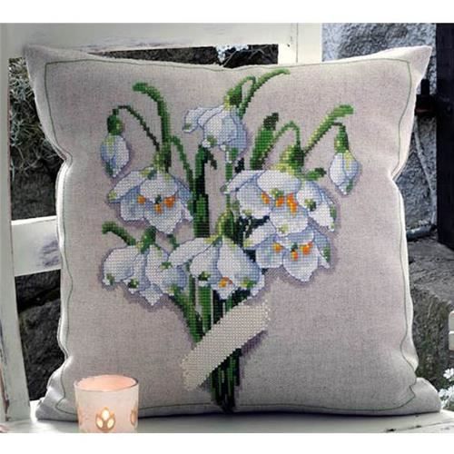 Kit De Broderie Au Point De Croix Pour Débutants - 2 Housses De Coussin 45x45 Cm, Motif Pré-imprimé, Toile De Qualité