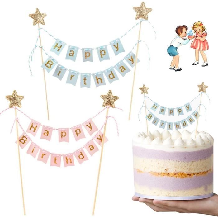 Birthday Cupcake Topper Acrylic Glitter Cardstock Topper LettersHappy Birthday Supplies for Various Birthday Cake Decorations 50 pcs 5 Colors Happy Birthday Cake Toppers 