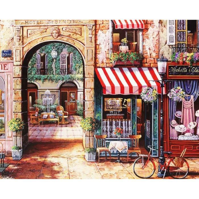 YFWUQI Peinture par Numéros Kit, Lot de 2 Peintures à l'Huile DIY Acrylique Peinture ​pour Adultes Enfants Débutant - Toile de Peinture Numéro Chat et Tigre 16 x 16 Pouces (Sans Cadre