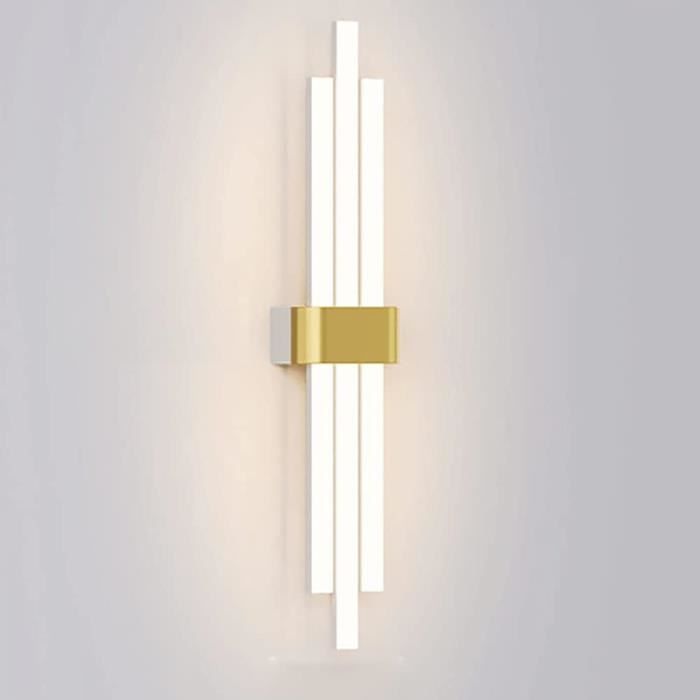 Applique Murale Dorée Avec Abat-jour Acrylique - Hauteur 55 Cm, Culot G9, Moderne - Chambre, Salon, Hôtel | Luminaire Design - 6