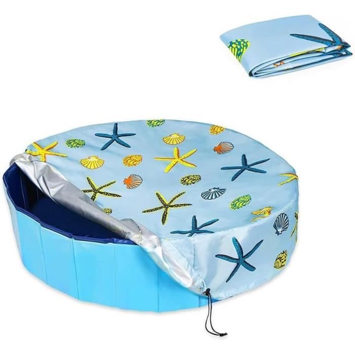 Bâche De Piscine Ronde 80 X 30 Cm - Tissu Oxford Imperméable Et Résistant Aux UV - Avec Cordon De Serrage