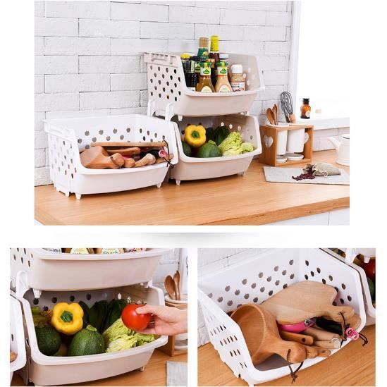 Corbeille A Fruits Horde Cuisine Etagere De Rangement Empilable