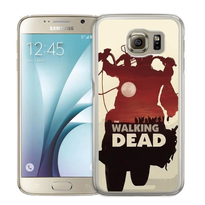 Coque Samsung Galaxy S6 Walking Dead Moto Fan Art