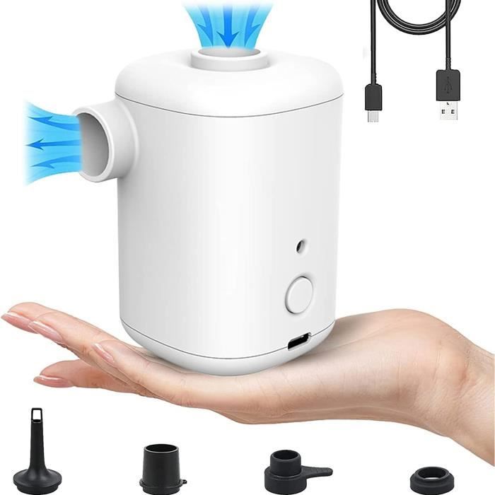 Gonfleur Sans Fil Rechargeable Matelas Bateau Pompe à Air électrique Sans Fil - 5200 MAh - 400 L/min - 3 Buses - Gonfleur Matelas, Bateaux, Piscines Gonfleur Matelas Gonflable Batterie