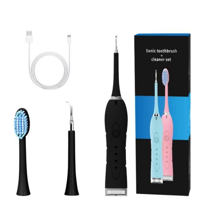 Détartreur Dentaire électrique Rechargeable I Fanze - Vibrations, LED, Noir - Neuf Sous Blister