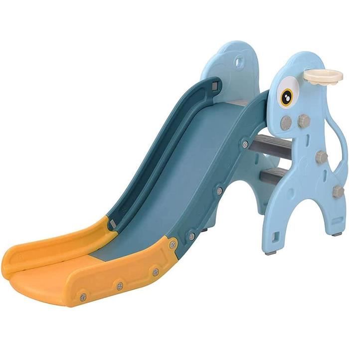 Toboggan Enfant Avec Panier De Basket - Toboggan Autoportant - Pour Tout-Petits Jusqu'à 18kg - Plastique Robust