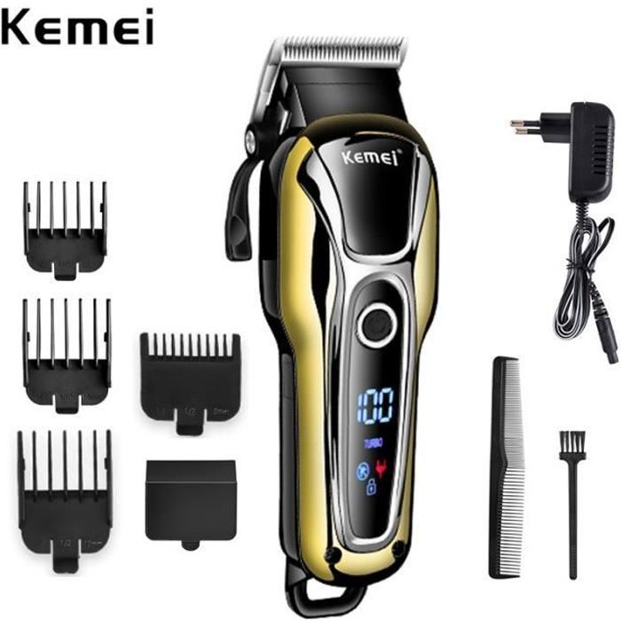 Kemei Tondeuse électrique Rechargeable professionnelle pour raser les  cheveux et couper la barbe à prix pas cher