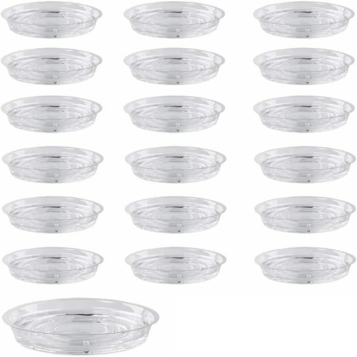10 Soucoupes Pots De Fleurs JRSHIRLEYLTD - 3 Tailles Plastique Noir Jardin