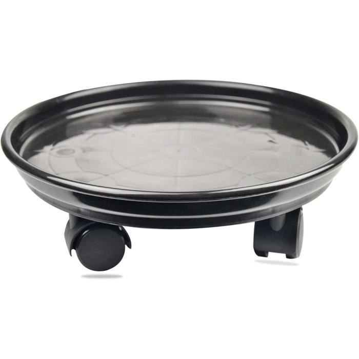 Support à Roulettes Pour Pots De Fleurs - 5 Tailles (23 à 36cm) - Capacité 20-45kg - Plastique Résistant