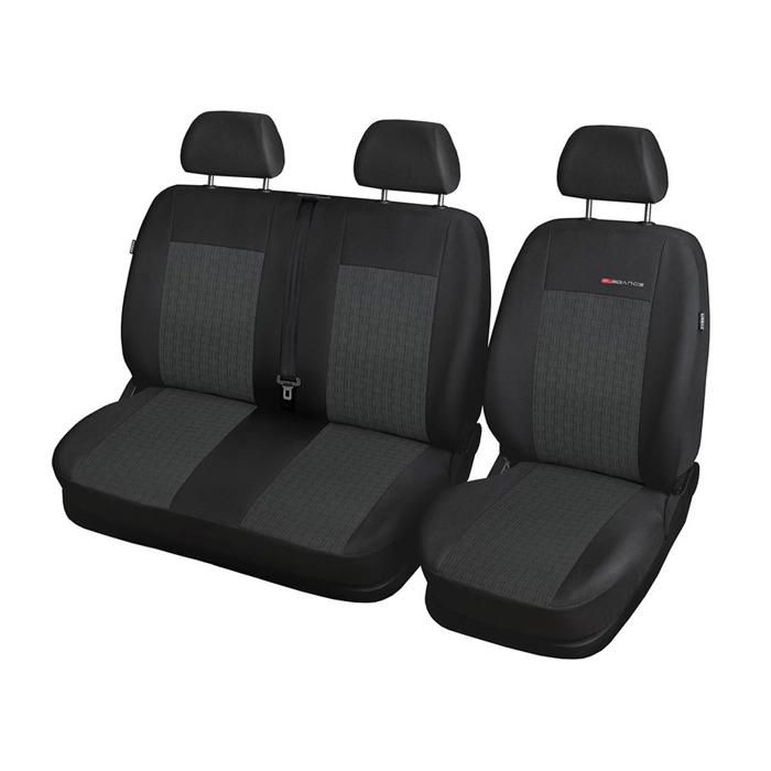 Housses De Siège Avant Universelles 2+1 Pour Renault Master / Opel Movano – Tissu Lin, Protection Anti-taches