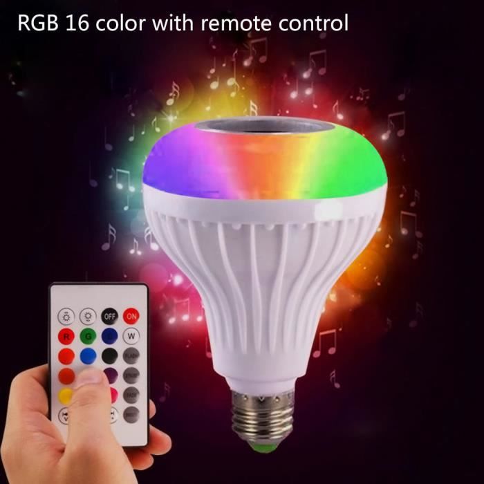 Ampoule LED RGB E27 - 16 Couleurs + Télécommande - Ambiance Lumineuse Multicolore