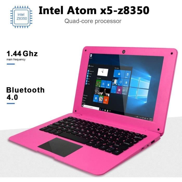 Achat PC Portable iSTYLE 10.1" HD PC Portable Ordinateur portable Gamer Wi-Fi Bluetooth Windos 10 2GB RAM 32GO Stockage Rose pas cher