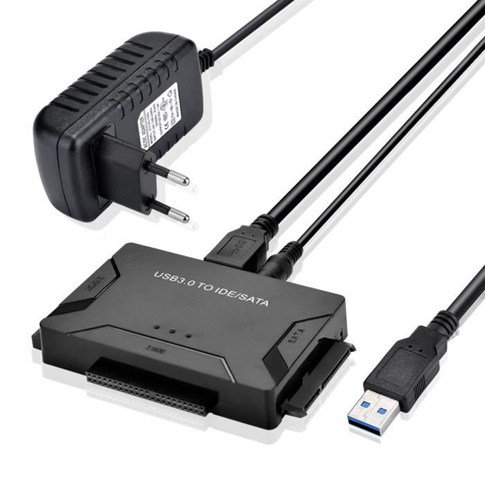 AGPTEK USB Disque Dur Adaptateur USB 3.0 vers IDE SATA, Cable USB 1m pour 2.5\