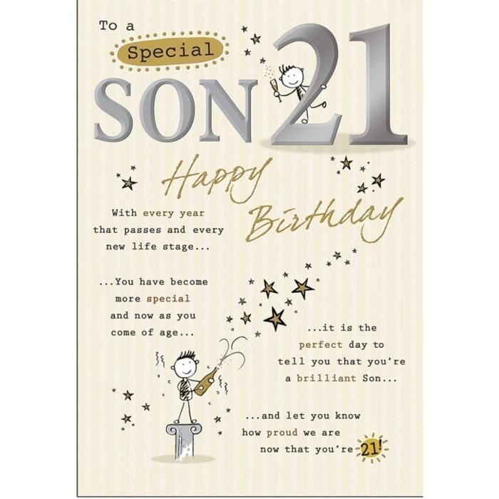 Maison Et Jardin Pour Une Speciale Fils Anniversaire Carte De Vœux Fetes Occasions Speciales Ba